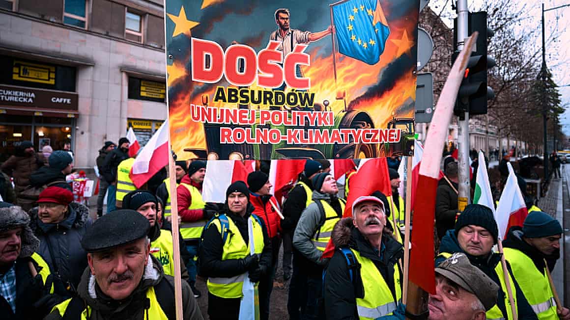 Farmers protest against the European Green Deal in Warsaw