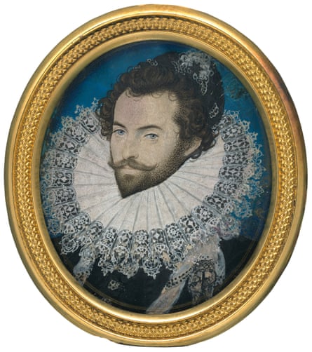 Sir Walter Ralegh by Nicholas Hilliard, c.1585.