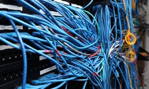 Literally the internet, which is made of cabling