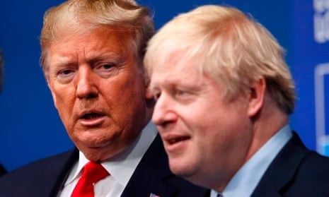 Boris Johnson with Donald Trump at a Nato summit in 2019.