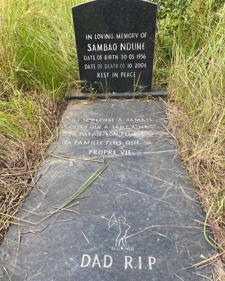 The grave where Protais Mpiranya, was found buried in Granville cemetery, outside Harare