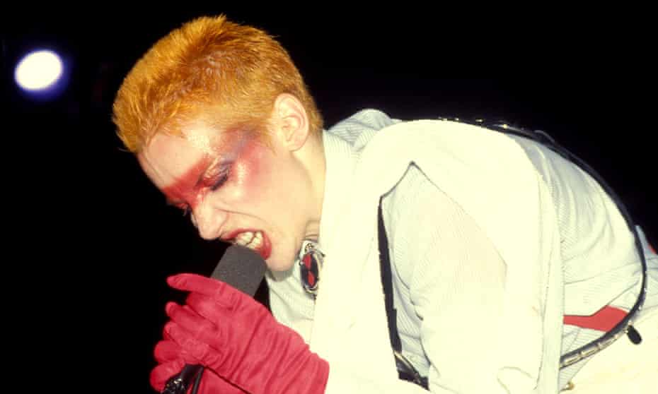 ‘It’s not a happy song’ ... Eurythmics performing at the Palace in Hollywood in 1983.