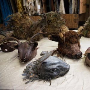 Animal masks at the sale.
