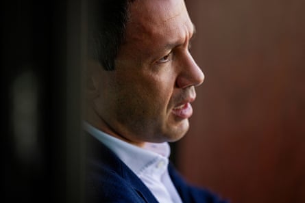 A close-up of a man’s face
