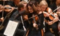 ‘Forget about stage and audience, to mix and experience the absurdity, with humour and sarcasm’ … Kopitchanskaja performs with the LSO in 2023.
