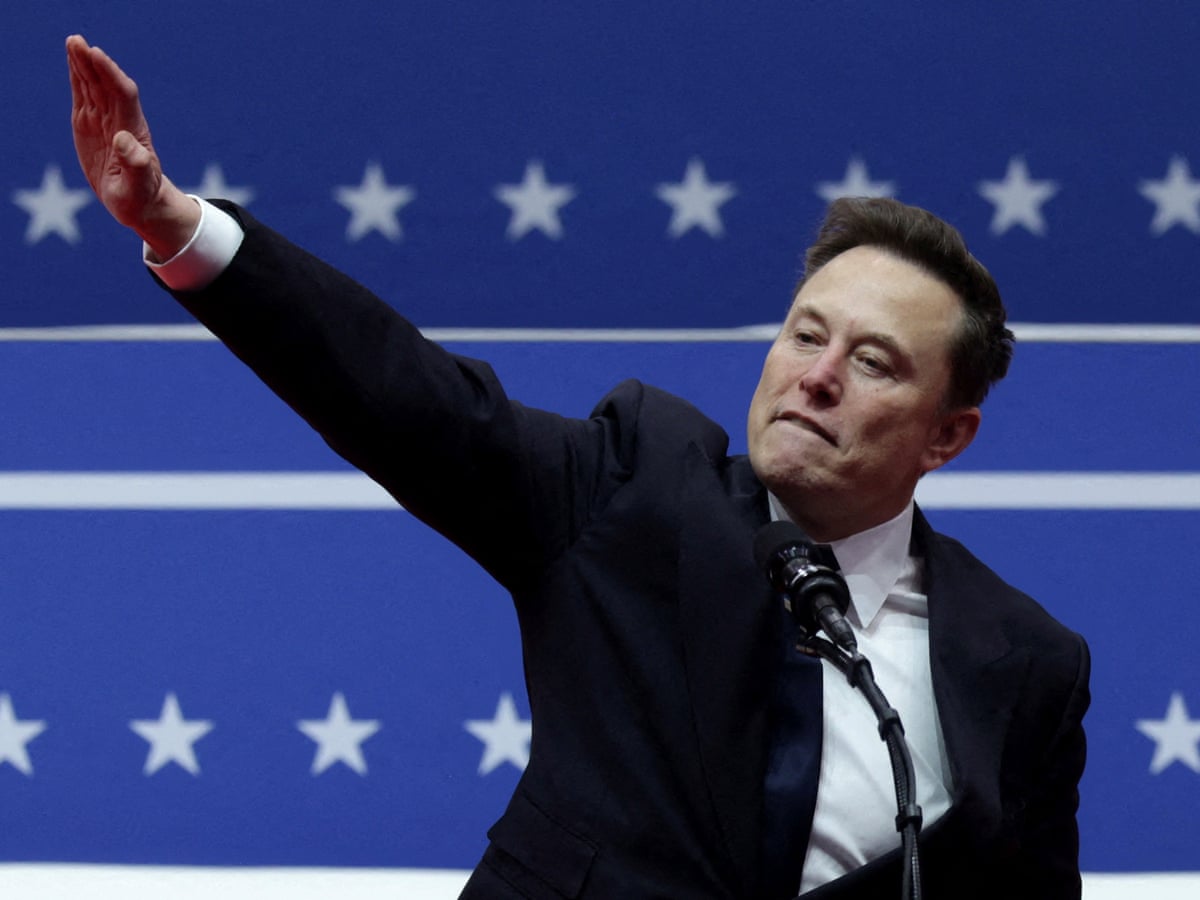 Elon Musk's daughter says father's rally gesture was 'definitely a Nazi salute' | US news | The Guardian