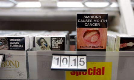 A pack o Philip Morris International Bond Street in plain packaging on display in Melbourne, Australia.