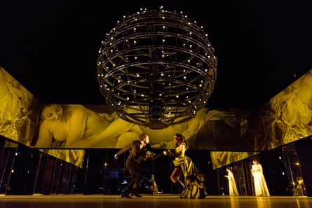 Aidan Turner, Lucia Chocarro and Monica Barbaro in Les Liaisons Dangereuses at the National Theatre. London.