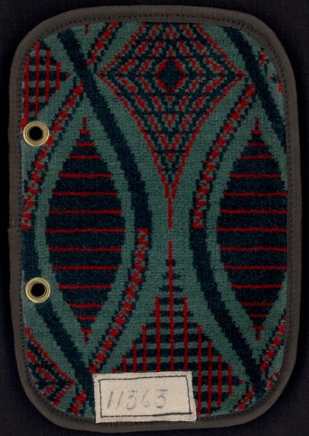 ‘Pattern is political and cultural’ … a sample of moquette with the Shield design, circa 1935.