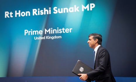 Rishi Sunak at the summit in London