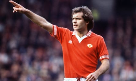 Ray Wilkins appearing for Manchester United against Brighton in 1979.