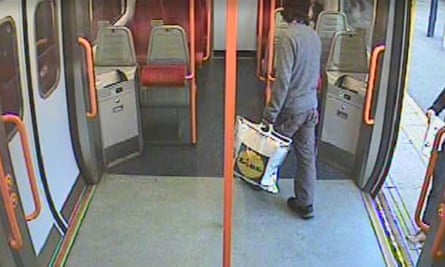 CCTV image shows Ahmed Hassan getting on a train at Sunbury station before the Parsons Green bomb was detonated.