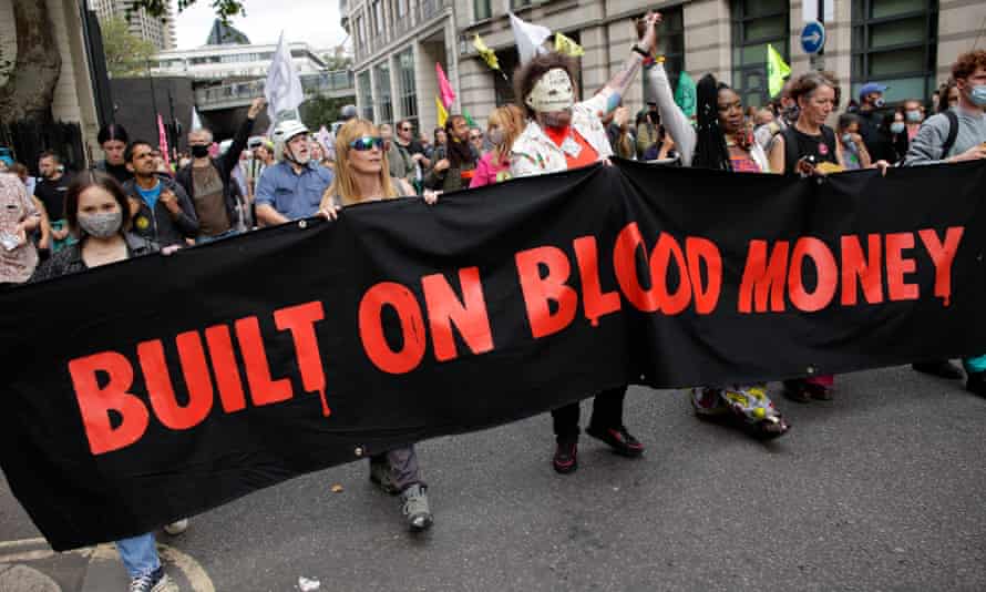 Extinction Rebellion activists target the City of London financial district
