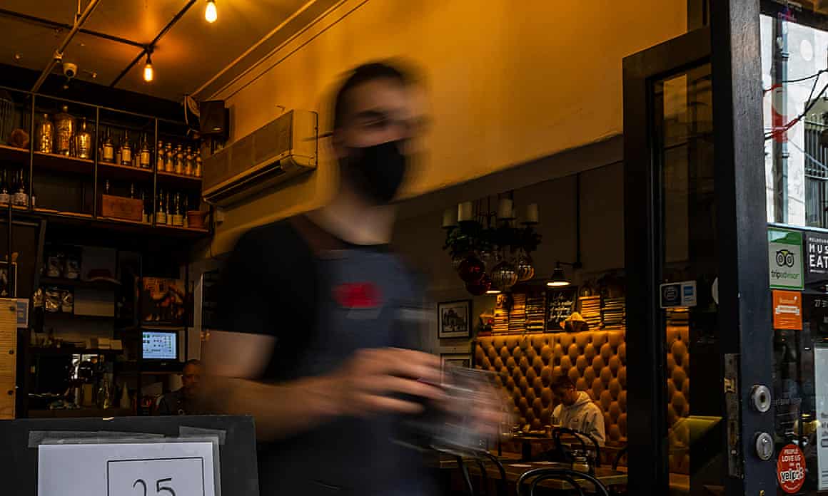 A hospitality worker