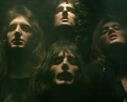 Striking … Queen in the video for Bohemian Rhapsody.