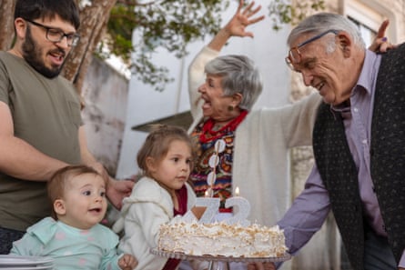 Beatriz celebrates her 72th birthday with her family. São Paulo, Brazil, July 2023