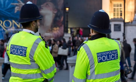 Metropolitan police officers in London.