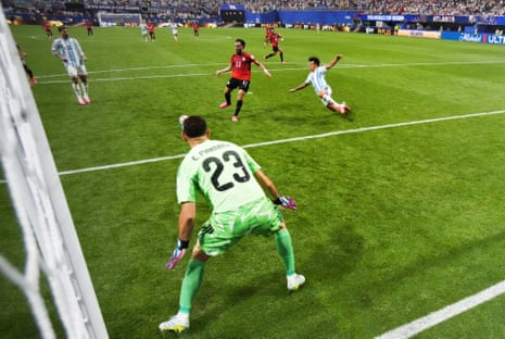 Egypt’s Mostafa Zico scores their second goal.