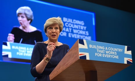 Theresa May at Conservative party conference, 2017