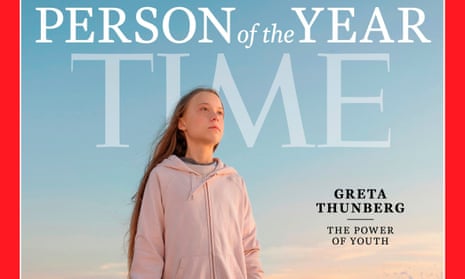 Greta Thunberg on the cover of Time magazine.
