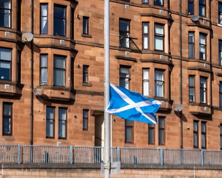 Saltire flag on a lamp-post