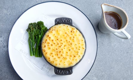 The Blue Boar's lentil shepherd's pie: 'I couldn't say no, especially because it came with a jug of rich, black garlic gravy.'