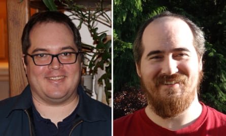 Dwarf Fortress developers Zach Adams, left, and Tarn Adams.