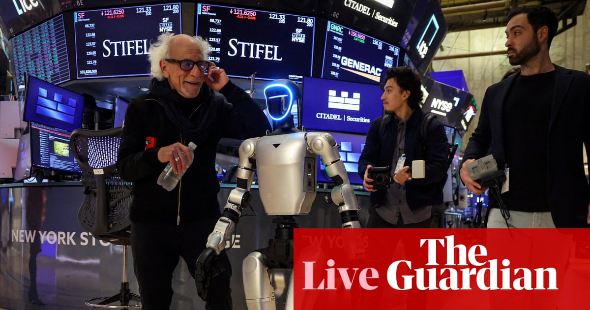 Tech shares slide after SoftBank sells Nvidia stake; UK interest rate cut expected in December – business live