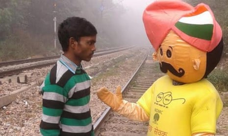 New Delhi council is deploying 28 mascots to watch for people relieving themselves in public.