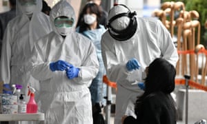 A virus test facility in Seoul, South Korea