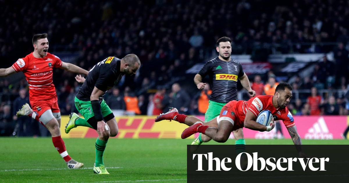 Telusa Veainu completes Leicester’s comeback for draw against Harlequins