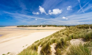 View from the dunes at Porthkidney Sands.