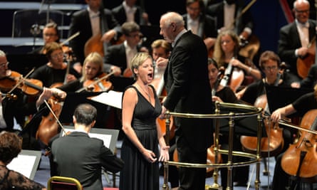Bernard Haitink conducting the London Symphony Orchestra performing Mahler Symphony No 4 in G Major with Camilla Tilling at Prom 40 at the Royal Albert Hall, 2014.