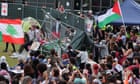 Pro-Palestinian student protesters break through police fencing at MIT