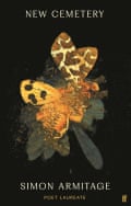 New Cemetery by Simon Armitage black book jacket with butterfly image