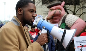 Charles Khan, organizer, Strong Economy For All in Greenwich, Connecticut in March 2017