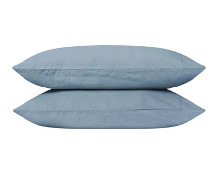Piglet in Bed Dusk Blue 100% Linen Pillowcases (Pair)