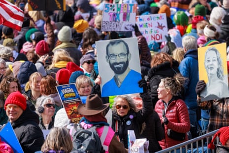 No Kings protests live updates: hundreds of thousands rally in cities around the world against Trump and his administration