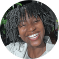 A young woman smiles