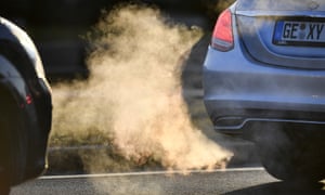 Fumes from a car exhaust pipe