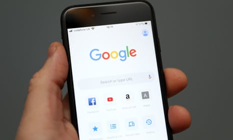 iPhone with Google on it