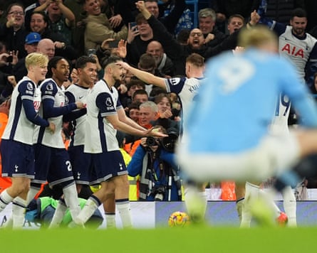 Tottenham put four past Manchester City at the Etihad last season under Ange Postecoglou.