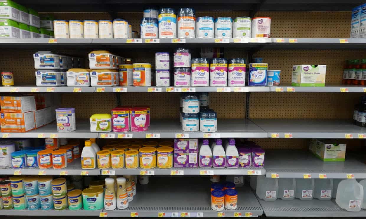 Baby formula shortages hit stores across US with some rationing supplies (theguardian.com)