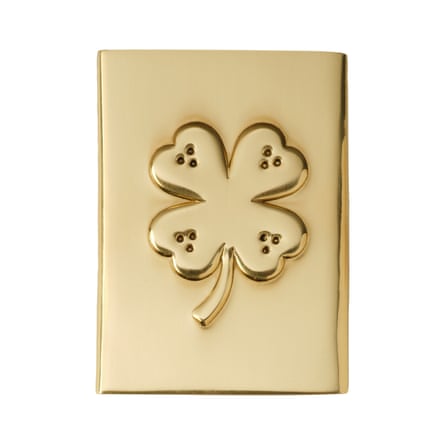 Matilda Goad Clover Matchbox Sleeve, Brass, Mini.