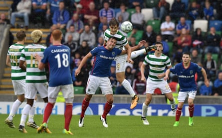 Celtic take on Linfield in the Champions League on 14 July last year.