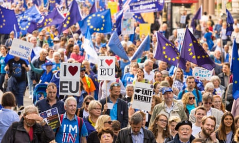 Protest march against Brexit in London in September 2017