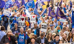 An anti-Brexit demonstration in London. The priority of any new party should be to cancel Brexit, according to correspondent Judy Mason.