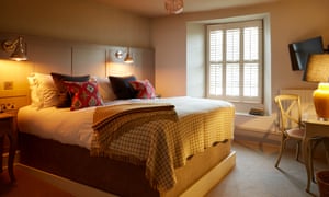 A bedroom at The Bull Hotel, Fairford, Gloucestershire