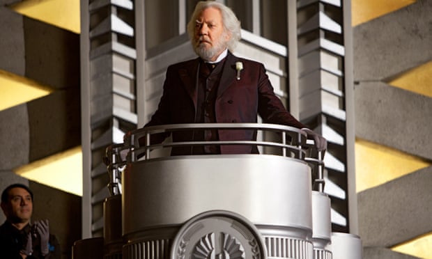 Donald Sutherland as President Snow in The Hunger Games.