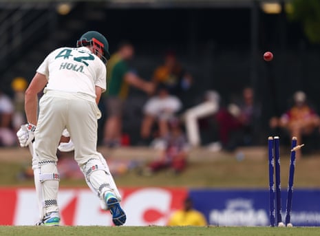 Green chops on to leave Australia on the brink of defeat.